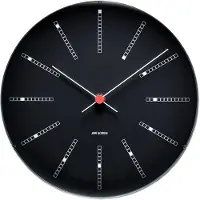 Arne Jacobsen Bankers Väggur Svart 21 cm