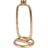 Home Styling Collection ljusstake för långt värmeljus/stearinljus, aluminium, guld, 24 cm