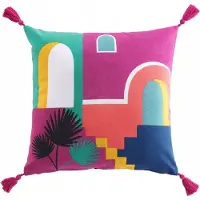 Douceur D`Interieur Dekorativ bomullskudde med tryck SENORITA 45 x 45 cm