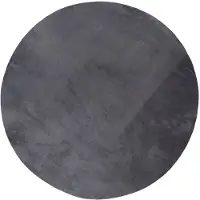 NATURL. Rund matta | Cozy antracit hos Volero | Ø 100 cm | Polyester | Enfärgad | Rund | Låg lugg