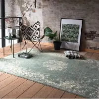 FRAAI Vintage matta | Wonder grön hos Volero | 140x190 cm | Polyamid | Medaljong | Rektangulär | Låg lugg