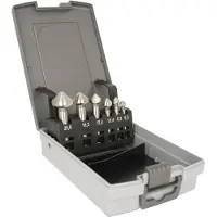 Alias 05727 Set med koniska fräsar 6 delar 6,3 mm, 8,3 mm, 10,4 mm, 12,4 mm, 16,5 mm, 20,5 mm HSS-E Cylinderskaft 1 set