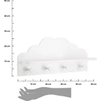 Atmosphera vit väggkrok Cloud med hylla