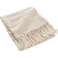Douceur D`Interieur DORELINE Douceur d'Interieur överkast med fransar 125 x 150 cm