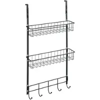 Wenko 54112100, Krok, Metall, Svart, Monokromatiskt, Universal, 2 korgar