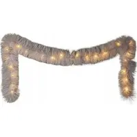 Springos dekorationsgirlang 270 cm, 26 LED, vit