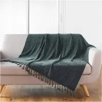 Douceur D`Interieur Douceur d’Interieur pläd med fransar MELISSA, 125 x 150 cm