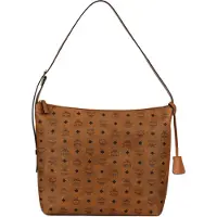 Mcm Aren Visetos Monogram Stor Kapacitet Hobo Tote Canvas Och Läder Axelväska Damväskor Brun Cognac MWHESTA02CO001 Basic Set (Bag+Dust Bag)