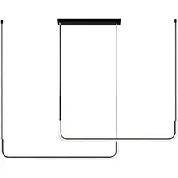 Milagro Lighting Pendellampa Horizon , Svart, Vardagsrum / matsal, Metall, Modern