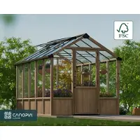 NSH Nordic Natura Cedar växthus i polykarbonat 2,37 x 3,6 m Palram - Canopia