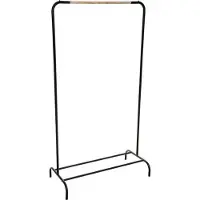 5 Five hatthylla för jackor, metallställ, 80x40x149 cm, svart