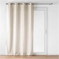 Douceur D`Interieur Douceur d’Interieur linnekänsla-gardin med öljetter LUOLINE, 140 x 240 cm