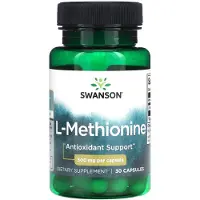Swanson Health L-Metionin, 500 mg, 30 kapslar