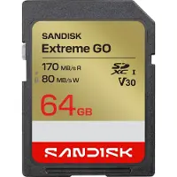 SanDisk Extreme GO SDXC 64GB V30 UHS-I / SDXC-minneskort / SD-kort / flashminneskort