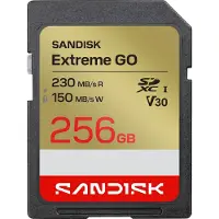 SanDisk Extreme GO SDXC 256GB V30 UHS-I / SDXC-minneskort / SD-kort / flashminneskort