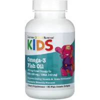 California Gold Nutrition , Omega-3 Fiskolja för barn, Naturlig Jordgubbssmak, 60 Fiskgelatinkapslar