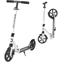 Vevor Sparkcykel för barn från 8 år, tonåringar och vuxna, 2-hjulig sparkcykel för småbarn med justerbart styre, brett halkfritt däck, hopfällbar, lättviktig för pojkar och flickor upp till 99,8 kg, s