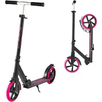 Vevor Sparkcykel för barn från 8 år, tonåringar och vuxna, 2-hjulig sparkcykel för småbarn med justerbart styre, brett halkfritt däck, hopfällbar lättviktsram för pojkar och flickor upp till 99,8 kg,