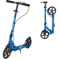 Vevor Sparkcykel för barn från 8 år, tonåringar och vuxna, 2-hjulig sparkcykel för småbarn med justerbart styre, brett halkfritt däck, hopfällbar, lättviktig för pojkar och flickor upp till 99,8 kg, r