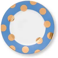 Pip studio Set/2 Plates Dot Blue 21cm