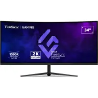 Viewsonic VX3418C-2K LED-skärm EEK F (A - G) 86.4 cm (34 tum) 3440 x 1440 pixel 21:9 1 ms VA LED