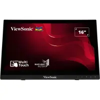 Viewsonic TD1630-3 Touchscreen EEK B (A - G) 40.6 cm (16 tum) 1366 x 768 pixel 16:9 12 ms HDMI, USB, VGA, 3.5mm uttag TN LCD