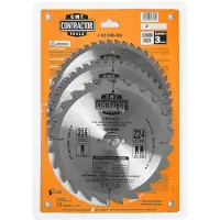 Cmt Sågklinga för trä Contractor; 216x2.4x30; Z24/Z48/Z48; 15°; 3 st.