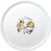 Duralex Tradicine porslinspizzatallrik, vit, Ø 31 cm - set med 6 st