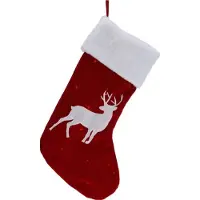 Christmas Decoration Juldekoration julstrumpa för presenter, stor 41 cm, 12 LED, med ren