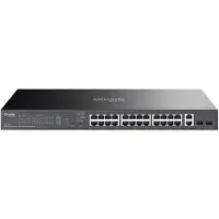 TP-LINK L2 hanterad switch - - Omada Agile ES228GP - 24 PoE+ portar (250 W) - 2 SFP - Rackmontering
