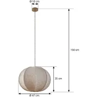 LINDBY Taklampa , Elfie, dimbara, Beige, Vardagsrum, Tyg / textil, Skandinavisk