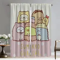 Household supplies MH Sumikko Gurashi Gardiner för Vardagsrumsgardin Kök Gardiner 2 Delar Halloween Dekoration Persienner Tyg för Sovrum Elegant W50xH70cmx2pcs-CL