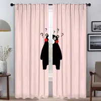Household supplies MH Köksgardiner för vardagsrum Gardin för rum 2 paneler KumamonS Heminredningsgardiner Avdelare Halloweendekoration Elegant W50xH70cmx2pcs-CL