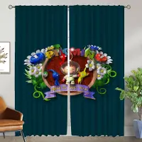 Household supplies MH Avdelare PIKMIN Gardiner för Sovrum Eleganta Rumsgardiner 2 Delar Mörkläggningsgardiner Rullgardiner Halloween Dekoration Vardagsrum Kök W50xH70cmx2pcs-CL