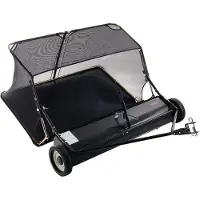 Vevor 26,7 cm bogserad gräsklippare, 26 kubikfot stor trädgårdssopmaskin, justerbar sophöjd, kraftig löv- och gräsuppsamlare med tipprep, dragbar bakom sopmaskiner för gräsklipp och skräp