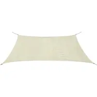 vidaXL Solskärmssegel HDPE rektangulärt 2 x 4 m gräddvitt