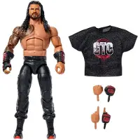 Mattel WWE Elite Roman Reigns-actionfigur, serie nr 123, samlarobjekt på 15 cm med tillbehör, 8 År, Multifärg, Plast