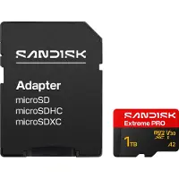SanDisk MicroSD Extreme Pro 1TB 250/170MB/s C10 UHS U3 V30 A2 Adapter