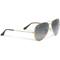 Ray-Ban Aviator Mens Gold Grey Gradient Aviator RB3025 Solglasögon