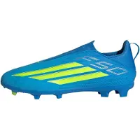 Adidas F50 League Laceless Fg/ag Ice Cold Precision - Lucid Ray Blue/gul/light Utility Aqua Barn, storlek 28½