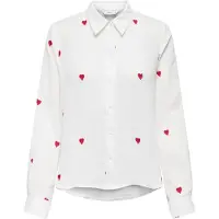 ONLY Blus 'ONLHEART' röd / vit