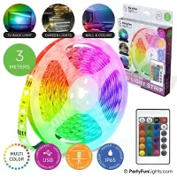Party Funlight USB LED-ljuslist 3 m inkl. fjärrkontroll
