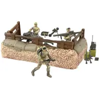 World Peacekeepers 1:18 militärt försvarssats inkl. 2 actionfigurer