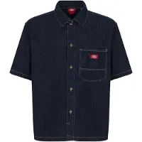 Dickies - Skjortor - Denim Shirt SS Rinsed för UnisexBomull - Storlek L - Blå