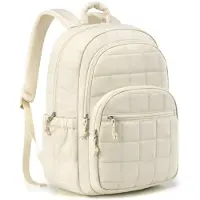 INF Laptopryggsäck med stor kapacitet, rymlig datorryggsäck för företag, skola, resor Beige