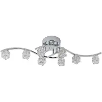 LINDBY LED taklampa Yaro , dimbar, Förkromad / silver, Vardagsrum / matsal, Metall, Modern, LED-taklampa