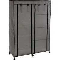 5 Five textilgarderob för kläder 118x48x168 cm svart