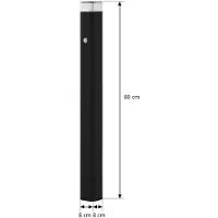 LINDBY väglampa Halvar, 80 cm, svart, IP65, GU10, sensor Halvar , dimbar, Svart, Metall, Modern