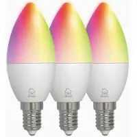 Deltaco Smart Home LED-lampa, E14, C37, 4,9W, 470 lm, 3-pack