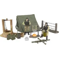 World Peacekeepers 1:18 militär stor lägerplats inkl. 2 actionfigurer